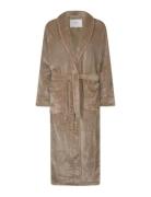 Rosemunde Long Fleece Robe Beige