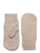 Merino Wool Knitted Mittens Accessories Gloves & Mittens Mittens Beige...