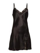 Lady Avenue Pure Silk - Slip W.lace Svart