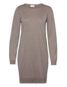 Vila Visanja L/S Glitter Knit Dress /B Beige