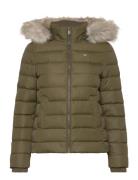 Tommy Jeans Tjw Basic Hooded Down Jacket Khaki Green