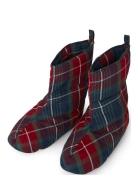 Charlie Checked Flannel Re-Down Sock Slippers Tofflor Red Lexington Ho...