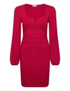 Rudina Puff Sleeve Short Dress Kort Klänning Red Bubbleroom