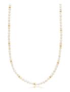 Men's Mini Pearl Choker With Gold Plating Halsband Smycken White Niala...