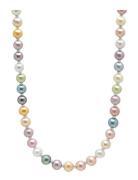 Pastel Pearl Necklace With Silver Halsband Smycken Multi/patterned Nia...
