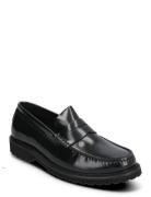 Penny Loafer - Black Polido Leather Loafers Låga Skor Black Garment Pr...