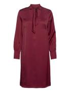 Satin Dress Made Of Lenzing™ Ecovero™ Knälång Klänning Red Esprit Coll...