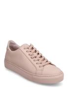 Type - Pink Rubberised Leather Låga Sneakers Pink Garment Project