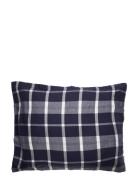 GANT Flannel Check Pillowcase Marinblå