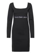 Calvin Klein Jeans Logo Elastic Milano Dress Svart