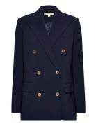 Michael Kors Crepe Db Blazer Blå