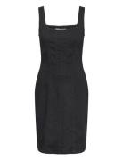 Seaming Denim Dress Kort Klänning Black Calvin Klein Jeans