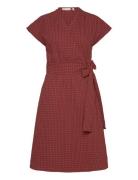 Edenaiw Wrap Dress Knälång Klänning Burgundy InWear