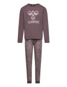 Hmlcarolina Night Suit Pyjamas Set Purple Hummel