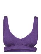 Nino Crop Swimwear Bikinis Bikini Tops Triangle Bikinitops Purple Bond...