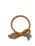 Ia Bon Hair Tie With Gold Bead - Gold Brun