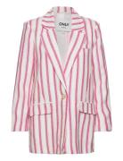 Onlcaro-Lana Stripe Linen Blazer Cc Tlr Blazers Single Breasted Blazer...