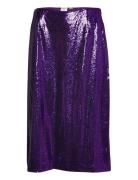 Yasspin Pastella Hw Midi Skirt - Show Knälång Kjol Purple YAS