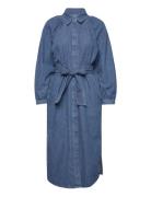 Denim Dress Knälång Klänning Blue Esprit Collection