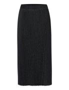 Kalinda Plisse Skirt Lång Kjol Black Kaffe