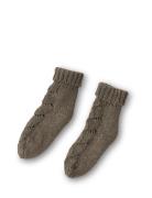 Ardette Knitted Pointelle Socks 15-16 Sockor Strumpor Brown That's Min...