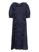 Pippa Dress Knälång Klänning Navy Nué Notes