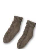 Ardette Knitted Pointelle Socks 19-21 Sockor Strumpor Brown That's Min...