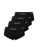 Pieces Pclogo Lady 4 Pack Solid Noos Bc Svart