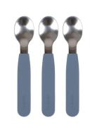 Filibabba Silic Spoons 3-Pack - Powder Blue Blå