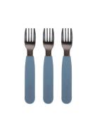 Filibabba Silic Forks 3-Pack - Powder Blue Blå