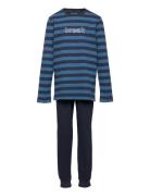 Boys Pyjama Long Pyjamas Set Navy Schiesser