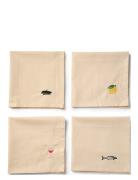 Midnatt Napkins 4-Pack Déjeuner Beige