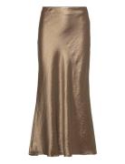 Selected Femme Slfsilva-Lena Hw Midi Skirt B Guld