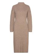 Gina Tricot Knitted Turtleneck Dress Brun