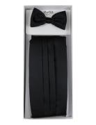 Portia 1924 Polyester Cummerbund Set Svart