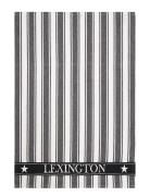 Lexington Home Icons Cotton Twill Waffle Striped Kitchen Towel Svart