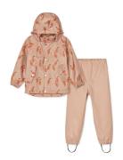 Parker Softshell Set Outerwear Rainwear Rainwear Sets Pink Liewood