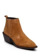 Bianco Biamona Western Boot Low Chelsea Suede Beige