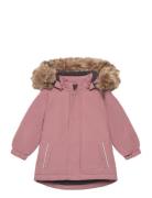 Color Kids Parka W. Fake Fur Rosa