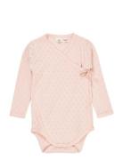 Copenhagen Colors Pointelle Heart Crossover Body Ls Rosa