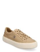 Vulc Sneaker Linnen Låga Sneakers Beige Tommy Hilfiger