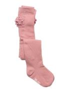 Minymo Stocking W. Lace Rosa