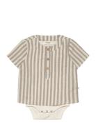 Nbmdino Ss Loose Body Shirt Lil Bodies Short-sleeved Beige Lil'Atelier