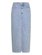 Msvesila Maxi Denim Skirt Knälång Kjol Blue Minus