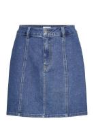Objcarol Denim Short Skirt 132 Kort Kjol Blue Object