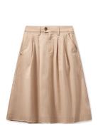 Mmmona Cafrin Skirt Knälång Kjol Beige MOS MOSH