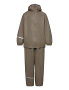 CeLaVi Basic Rainwear Set -Recycle Pu Brun