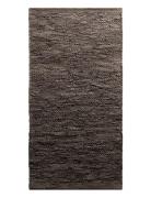 RUG SOLID Leather Brun