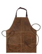 Scandinavian Home Apron Vintage Leather Brun