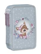 Three Section Pencil Case W/Content, Forest Deer Dusty Mint Accessorie...
